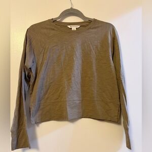 Athleta olive slub L/S tee size xs